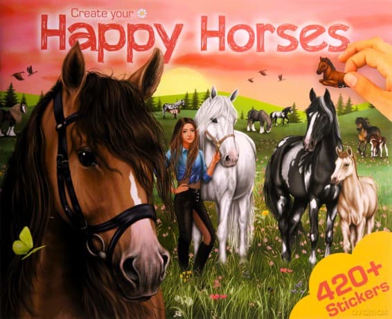 Zestaw kreatywny z naklejkami Happy Horses 13586A