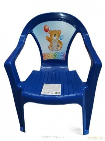 Krzesełko plastikowe niebieskie