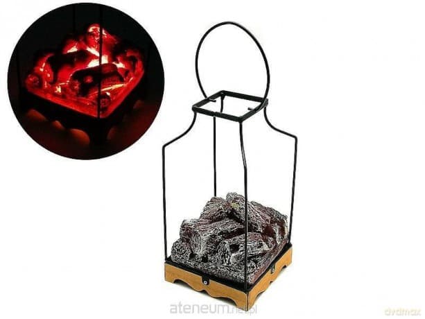 Lampion kominek LED z imitacją ognia