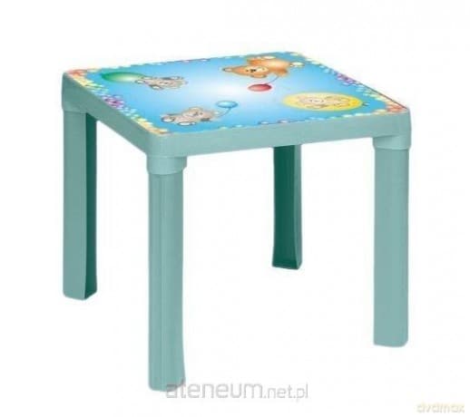 Stolik plastikowy pastel turkus