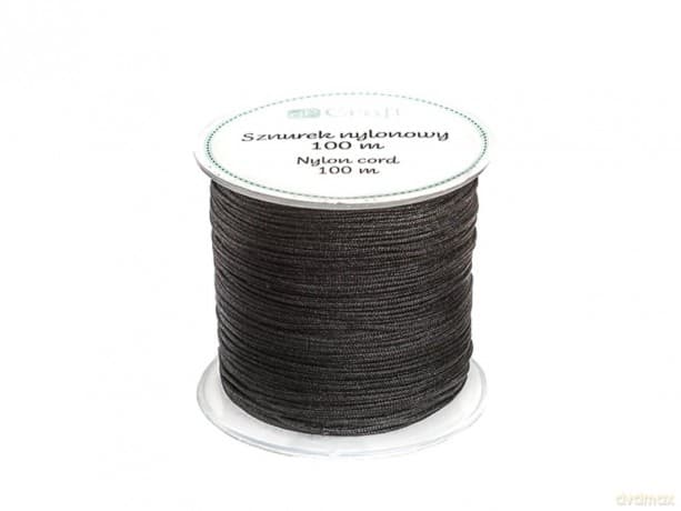 Sznurek nylonowy 0,8mm 100m czarny