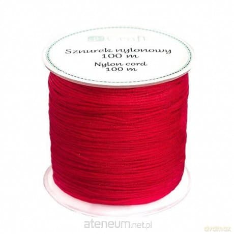 Sznurek nylonowy 0,8mm 100m czerwony