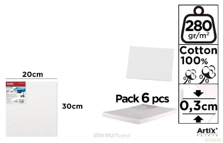 Tablica malarska 20x30x0,3cm 280G/m2