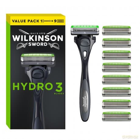 Hydro 3 Skin Protection razor + 9 heads