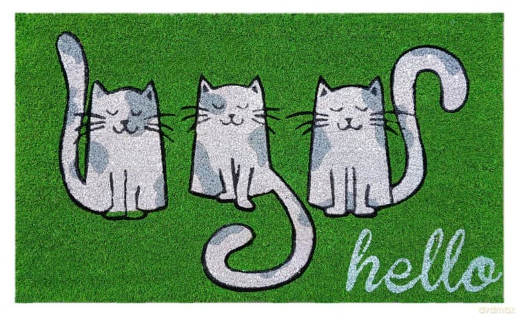 Wycieraczka Koty Zielona 45 x 75 CM