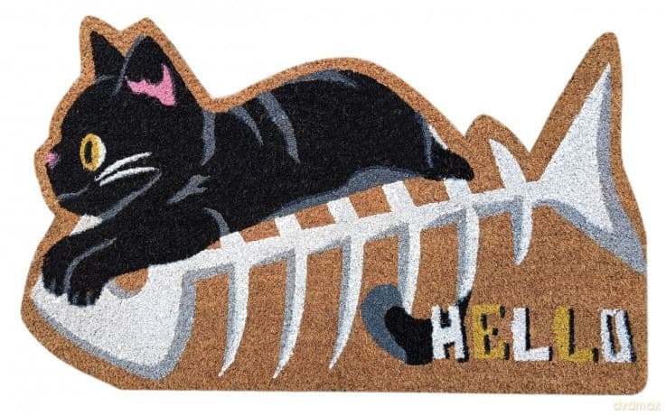 Wycieraczka Kot z Ością 45 x 75 CM