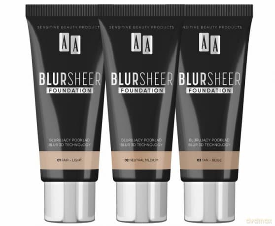 AA Blursheer Foundation Zestaw Podkłady do twarzy (9+3gratis)