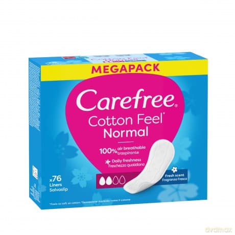 CAREFREE Cotton Feel Wkładki higieniczne Fresh Scent- normal 1op.76szt