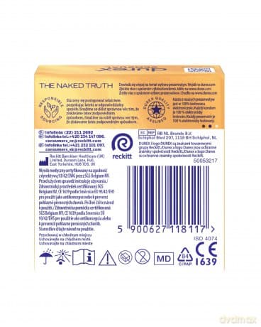 DUREX Sensual Prezerwatywy supercienkie 1 op.-3 sztuki