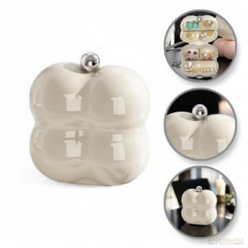 ECARLA Szkatułka przenośna na biżuterię - kremowa PD156K 1szt