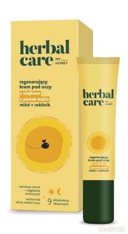 HERBAL CARE My Honey Regenerujący Krem pod oczy z olejkiem z pestek malin + miód i rokitnik na dzień i noc 15 ml