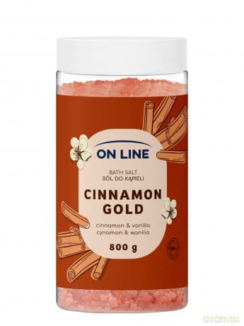 ON LINE Sól do kąpieli Cinnamon Gold 800 g