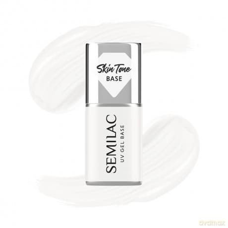 SEMILAC Skin Tone Baza coverowa do lakierów hybrydowych półtransparentna Coconut Cream 7 ml