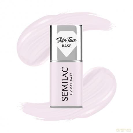 SEMILAC Skin Tone Baza coverowa do lakierów hybrydowych półtransparentna Natural Pink 7 ml