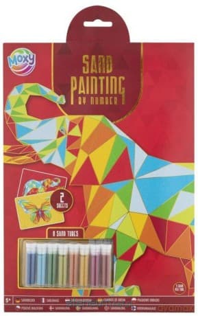 Malowanie piaskiem po numerach A4 Słoń