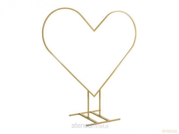 Stojak na tło Serce złoty 2m