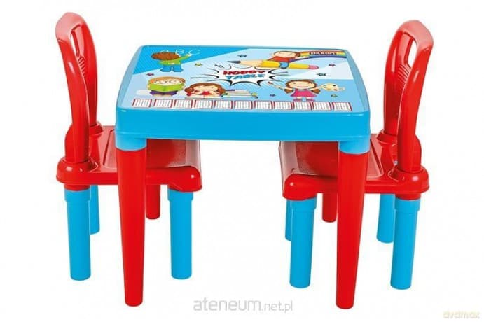 Stolik z 2 krzesełkami niebieski