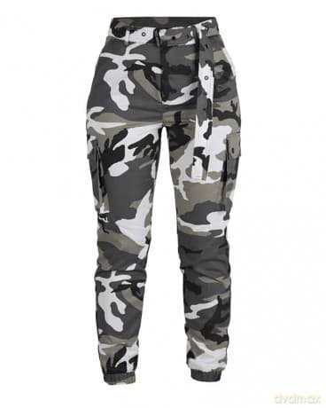 Mil-Tec Spodnie damskie bojówki wojskowe taktyczne moro, XS