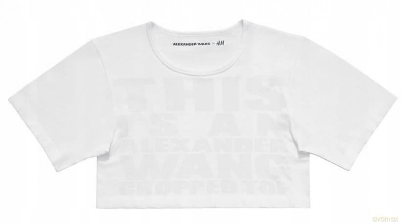 ALEXANDER WANG and H&M Top biały z krótkim rękawem, rozmiar XS