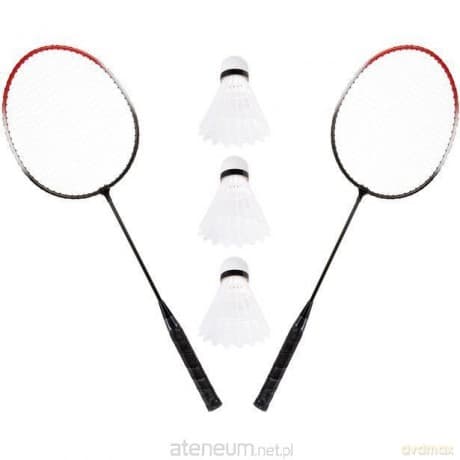 Rakiety z lotkami do badmintona w pokrowcu