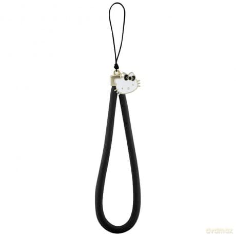 Zawieszka na telefon Hello Kitty Nylon Cord Kitty Head - czarna