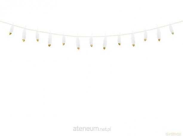 Girlanda Piórka biały 1,6m