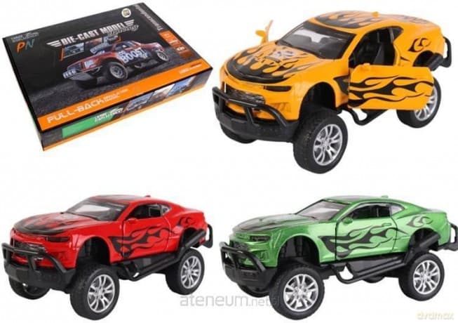 Samochód metalowy 1:32 napęd Pickup duże koła mix