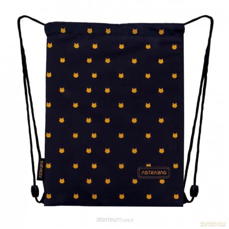 Worek na obuwie Astrabag Fluffy Kitty Blacka AD1