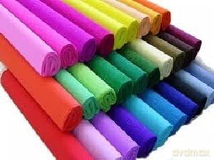 Bibuła dekoracyjna marszczona (krepina). Ecru