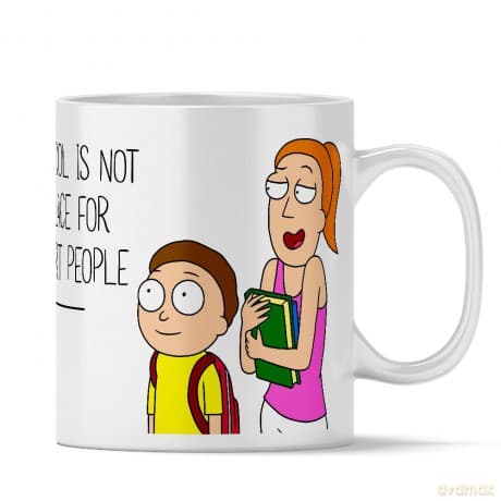 Kubek Rick i Morty 014 Rick and Morty Biały