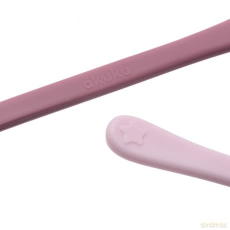AKUKU Zestaw łyżeczek do nauki karmienia - różowa 2 szt.