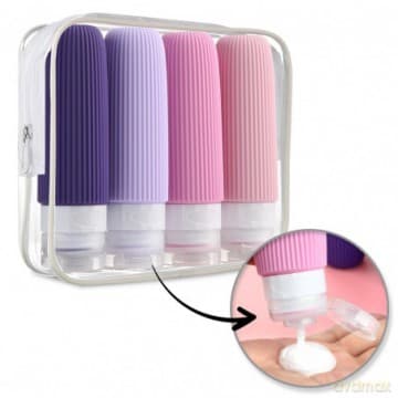 ECARLA Zestaw silikonowych pojemniczków - buteleczek podróżnych 4w1 90 ml KS137WZ1