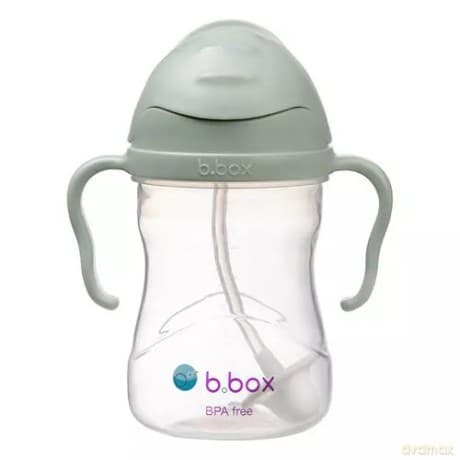 Bidon ze słomką 240 ml, szałwiowy, b.box