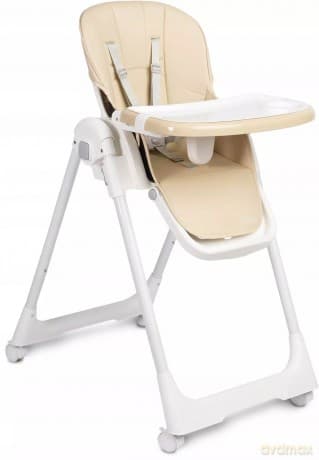 Krzesełko do karmienia Caretero MEGALO 9 USTAWIEŃ WYSOKOŚCI 2 TACKI LEKKIE