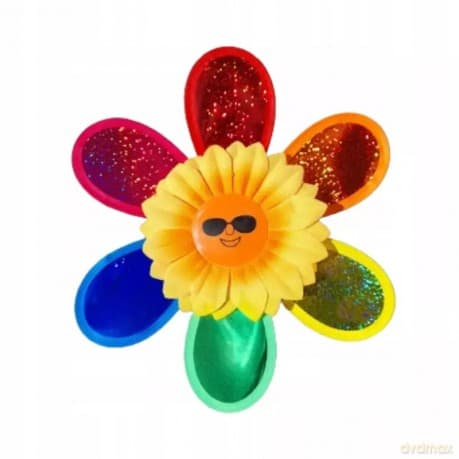 WIATRAK WIATRACZEK ZABAWKA KOLOROWY UŚMIECHNIĘTE SŁONKO DUŻY 27 x 61 cm