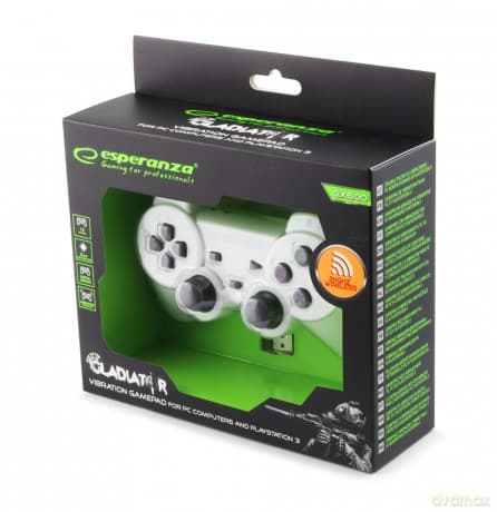 Gamepad Bezprzew. PC/Ps3 USB Gladiator Biało-Czarny