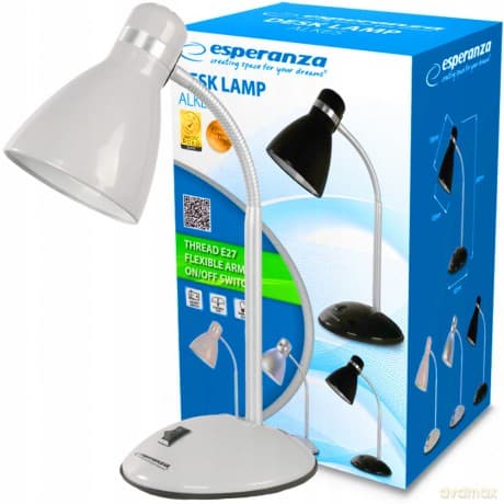 Lampka Biurkowa E27 Alkes Biała