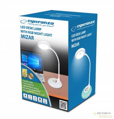 Lampka Biurkowa LED z Nocnym Oświetleniem Rgb Mizar