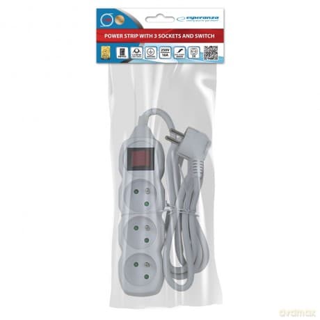 Listwa Zasilająca 3 Gn. Wł. 1.5m Biała