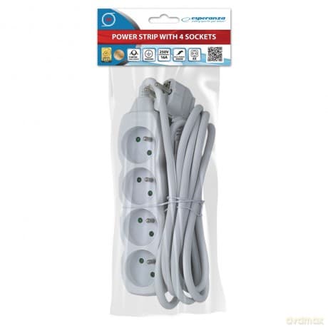 Listwa Zasilająca 4 Gn. 3m Biała