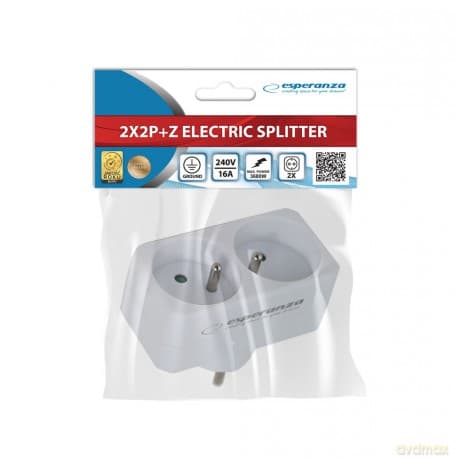 Rozgałęźnik Elektryczny 2 Gn. Biały