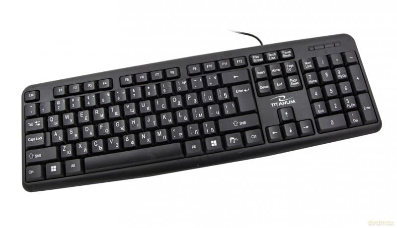 Titanum Klawiatura Przewodowa Standardowa USB Bg