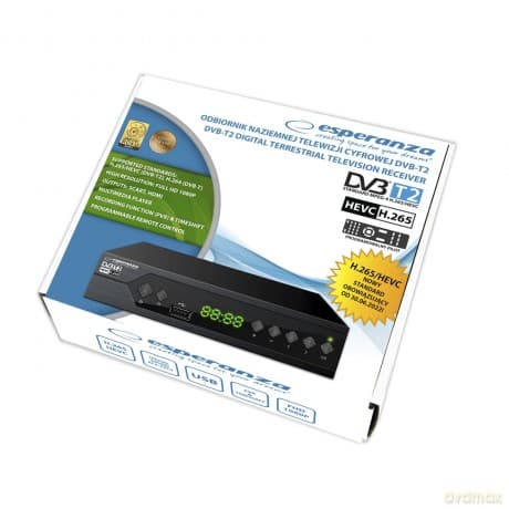 Tuner/Dekoder Cyfrowy Dvb-T2 H.265/Hevc Ev107r