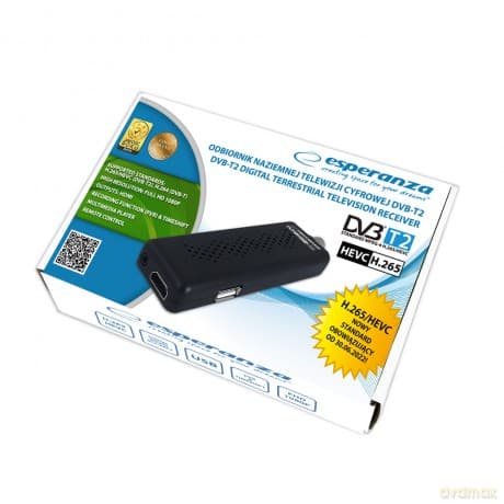 Tuner/Dekoder Cyfrowy Dvb-T2 H.265/Hevc Ev109r