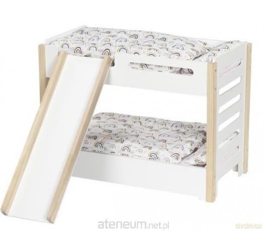 Łóżko piętrowe ze zjeżdżalnią dla lalek