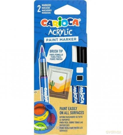 Markery akrylowe z pędzelkiem 2 kolory