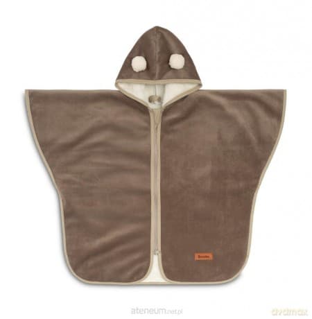 Ponczo samochodowe beżowy plusz