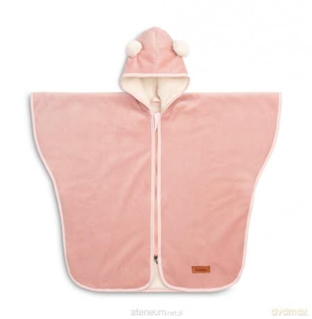 Ponczo samochodowe różowy plusz