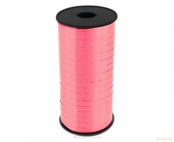 Tasiemka lustrzana różowa 92m