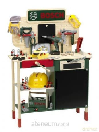 Warsztat drewniany Bosch z narzędziami